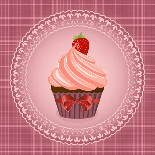 Vintage Cupcake — Image vectorielle