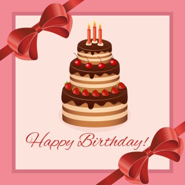 doğum günü tebrik kartı tasarımı.