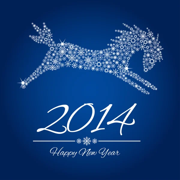New Year symbol of horse — Stock Vector