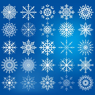 kar tanesi Icon set - illüstrasyon