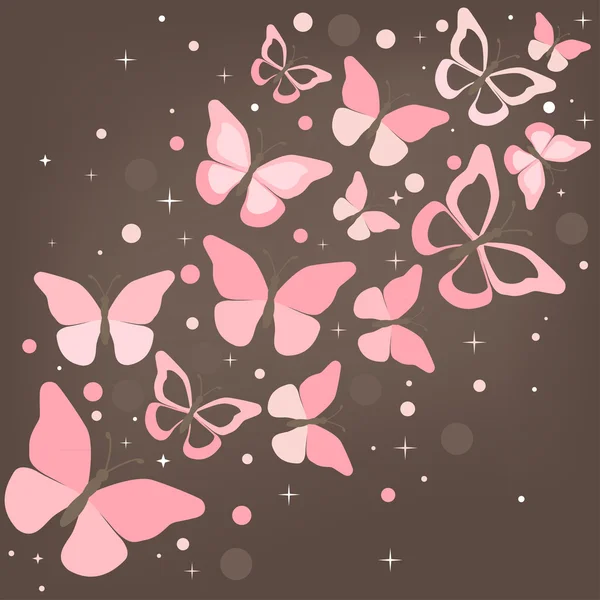Butterflies - illustration, vector. — Stock Vector