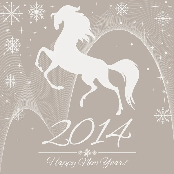 Nya året symbol för häst — Stock vektor
