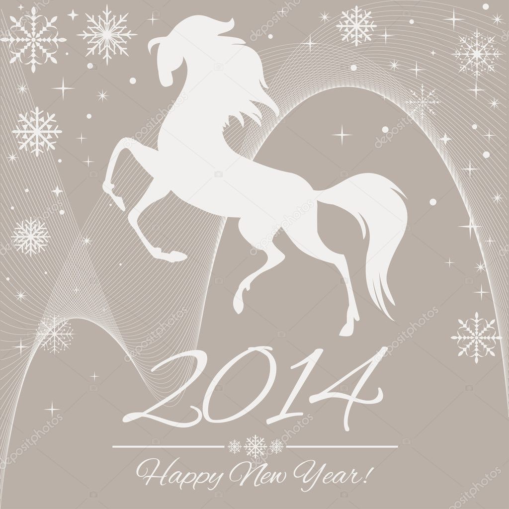 New Year symbol of horse