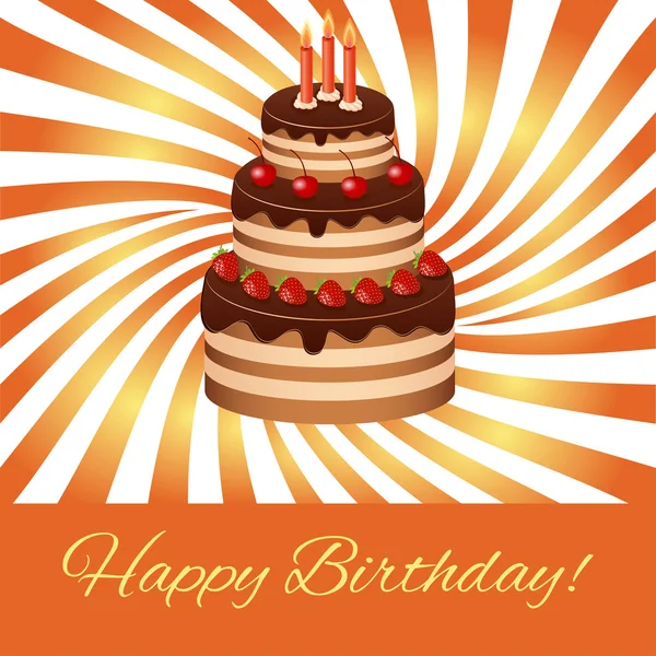 Birthday greeting card design. — Stock Vector
