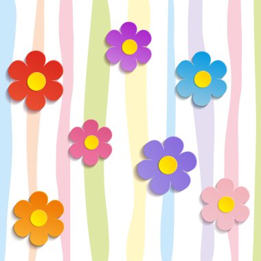 Beautiful Spring Flowers - vector illustration