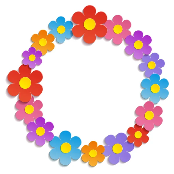 Kleurrijke bloemen achtergrond - afbeelding, vector — Stockvector