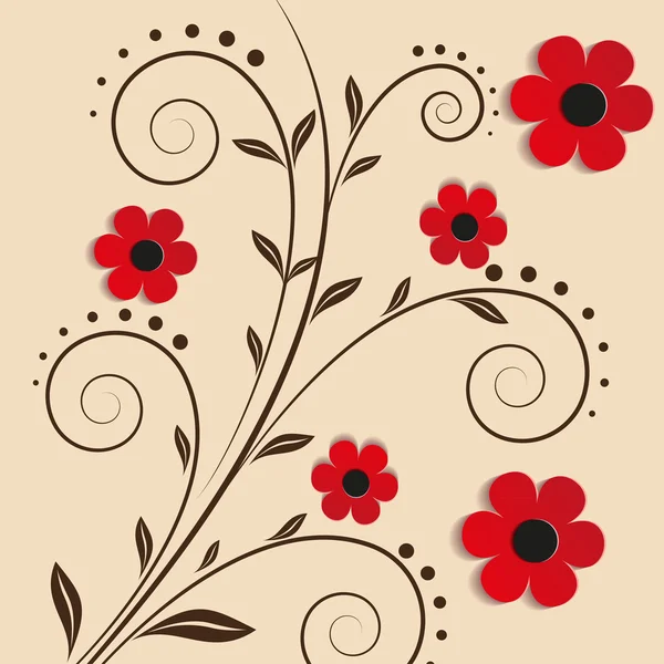 Vector fondo floral - ilustración — Vector de stock