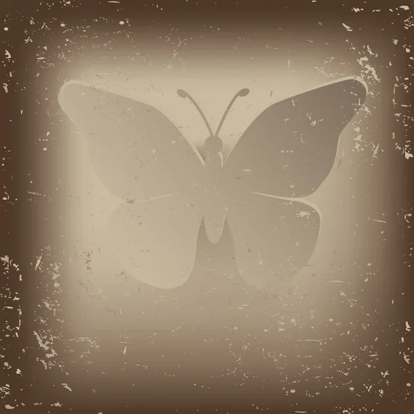 Винтажная бабочка - векторная иллюстрация — стоковый вектор