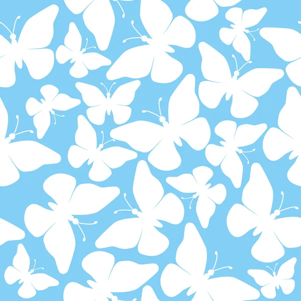 Seamless butterflies - illustration, vector — Stock Vector