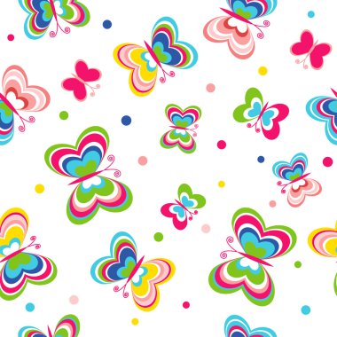 Kelebekler sorunsuz - illüstrasyon, vektör