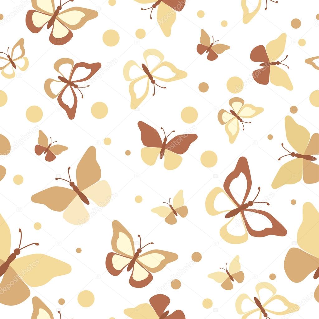 seamless butterflies - illustration, vector