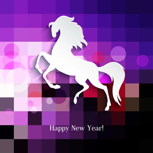 Símbolo de Ano Novo de cavalo - Ilustração, vetor — Vetor de Stock