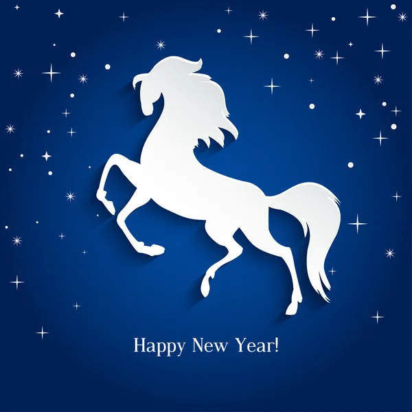 Símbolo de Ano Novo de cavalo - Ilustração, vetor — Vetor de Stock