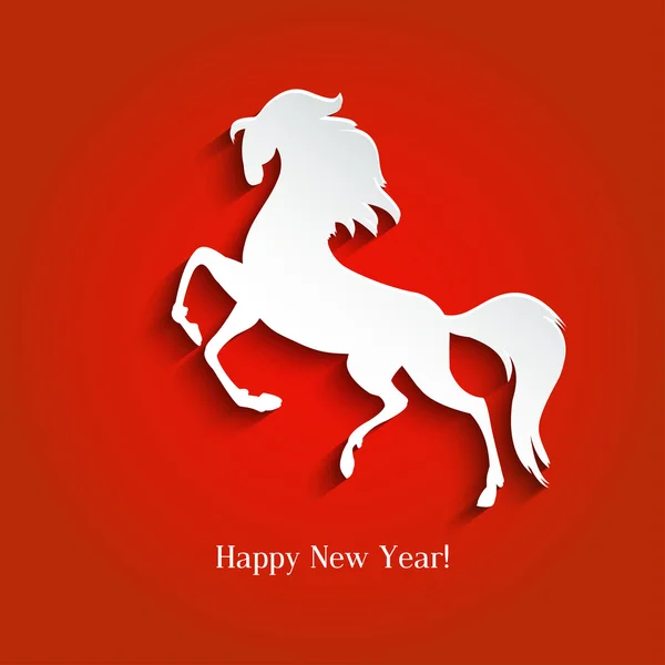 Año Nuevo símbolo de caballo - Ilustración, vector — Archivo Imágenes Vectoriales