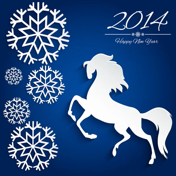 New Year symbol of horse - Illustration, vector — Stock Vector