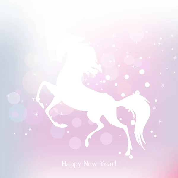 New Year symbol of horse - Illustration, vector — Stock Vector