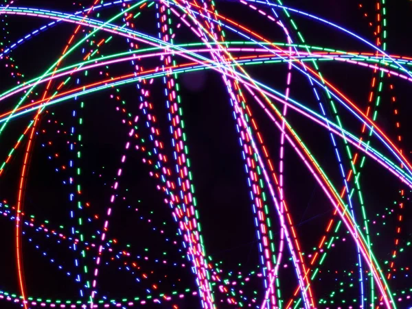 Luzes Coloridas Espetaculares Com Formas Geométricas Efeitos Especiais — Fotografia de Stock