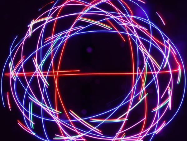Spektakuläre Farbige Lichter Mit Geometrischen Formen Spezialeffekte — Stockfoto