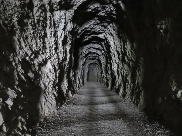 Hermoso Túnel Hecho Manualmente Piedra Muy Antigua — Foto de Stock
