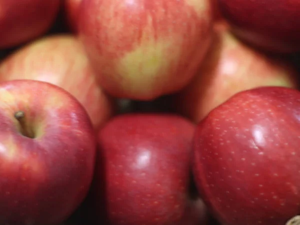 Delicious Appetizing Red Apples Natural Fruit Delicacy — 스톡 사진