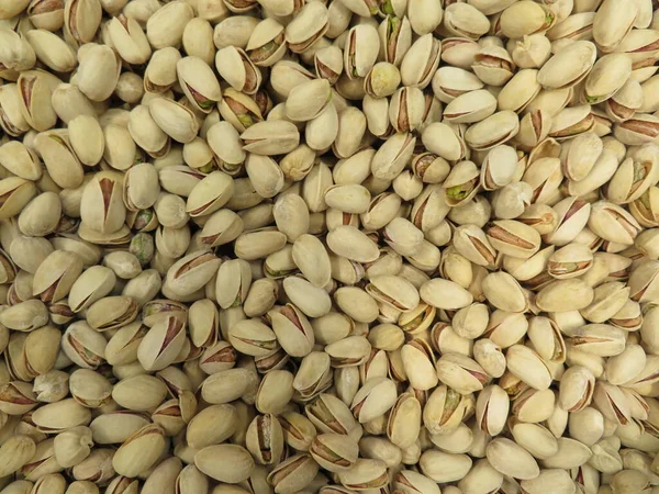 Kacang Pistachio Mengupas Makanan Penutup Lezat Lezat Produk Hijau — Stok Foto