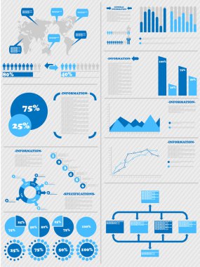Infographic demografik 5 mavi
