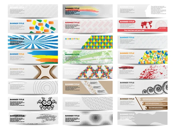 多彩横幅二十四套 4 — 图库矢量图片