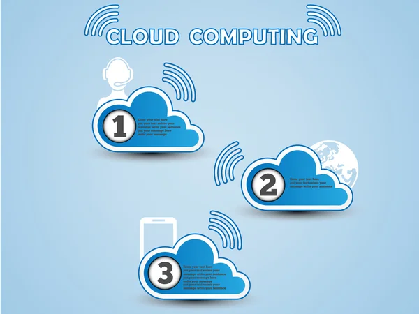 CLASIFICACIÓN DE COMPUTACIÓN DE NUBES AZUL — Archivo Imágenes Vectoriales