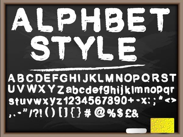 Tafel-Alphabet — Stockvektor