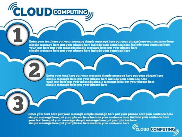 Cloud computing tło — Wektor stockowy