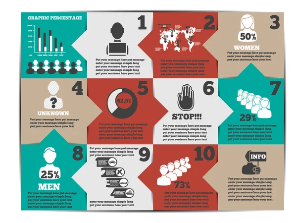 Infographic modern şablonu