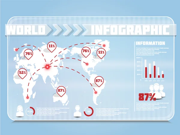 Infographic demograpich transparant — Stockvector