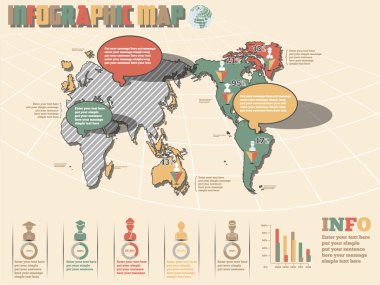 Dünya harita infographics 2 yeni stil