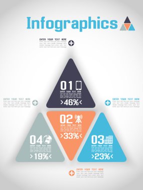 Modern origami iş stil seçenekleri afiş 12 set