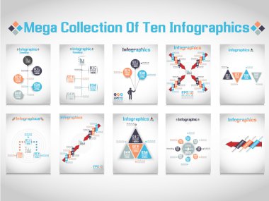 stil seçenekleri banner 2 on modern origami iş infographics mega koleksiyonları ayarla