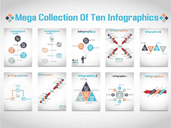 stil seçenekleri banner 2 on modern origami iş infographics mega koleksiyonları ayarla