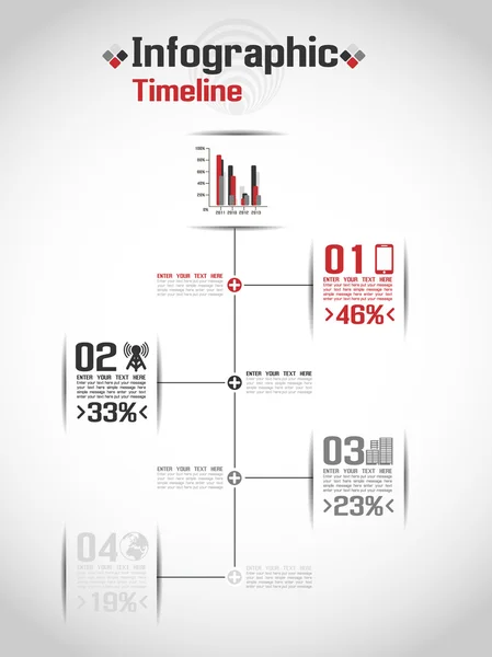 Infographic χρονοδιάγραμμα έννοια — Διανυσματικό Αρχείο