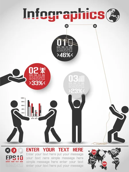 Infografiki nowoczesny biznes bąbelek ikona człowiek styl 2 — Wektor stockowy