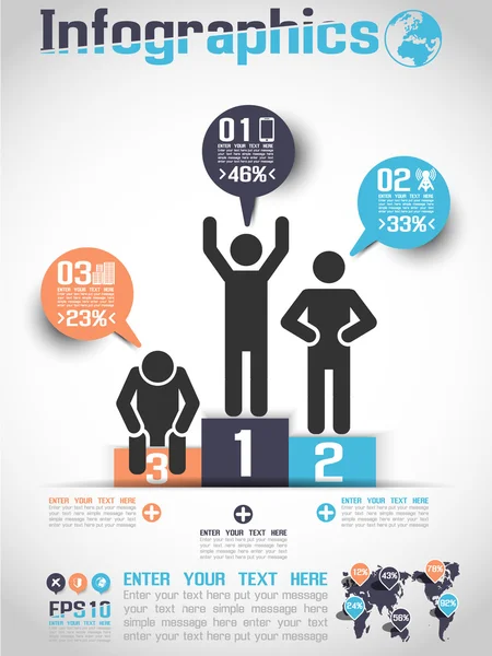 INFOGRAFÍAS MODERNO EMPRESA BUBBLE Ícono HOMBRE ESTILO 3 — Archivo Imágenes Vectoriales