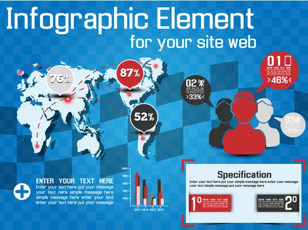 Infographic modern stil web öğesi — Stok Vektör