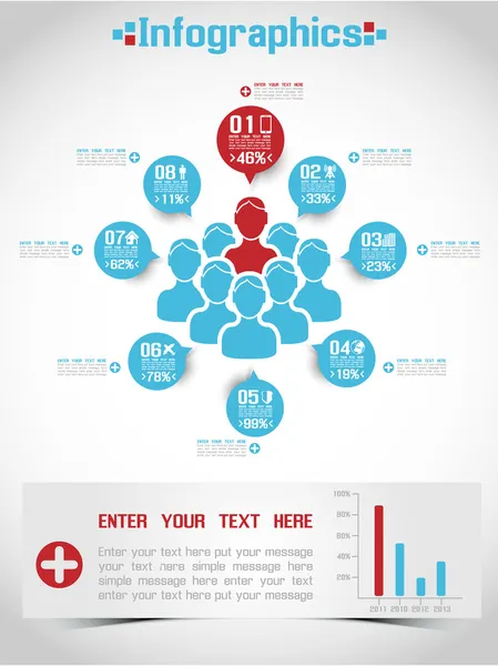 Modern Infographic iş kişi simgesi adam tarzı