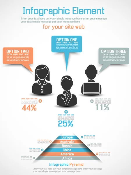 INFOGRAFÍA EMPRESA HOMBRE ESTILO MODERNO — Archivo Imágenes Vectoriales