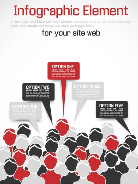 Infographic iş simge adam insanların modern stil kırmızı