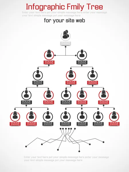 ÁRVORE DA FAMÍLIA INFOGRÁFICA — Vetor de Stock