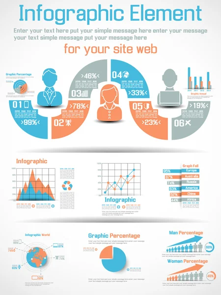 Infographic moderne collectie voor uw website — Stockvector