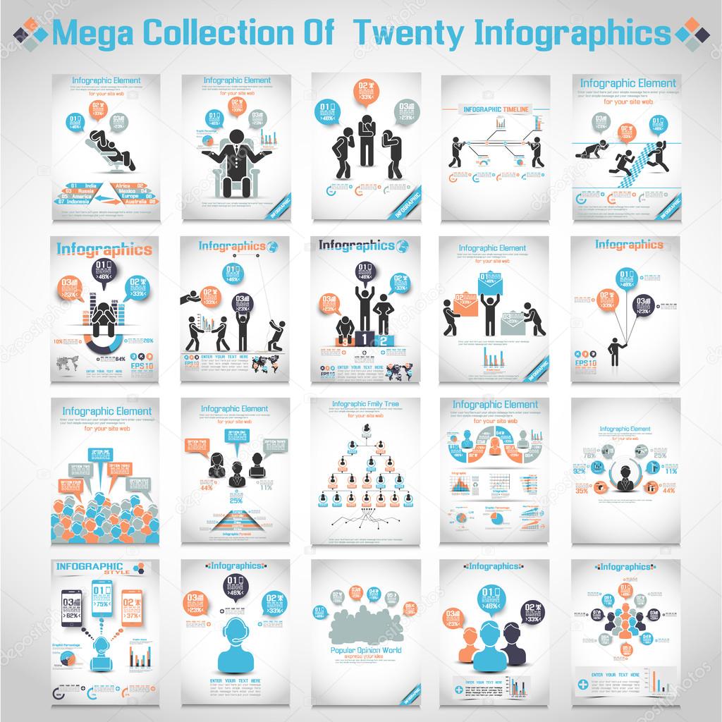 MEGA COLLECTIONS OF TEN MODERN ORIGAMI BUSINESS ICON MAN STYLE OPTIONS BANNER 3