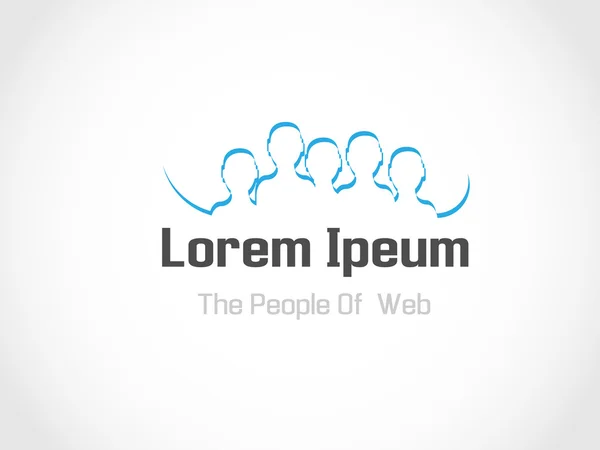Internet Web arabirimi logo şablonu insan insanlar modern kavram — Stok Vektör
