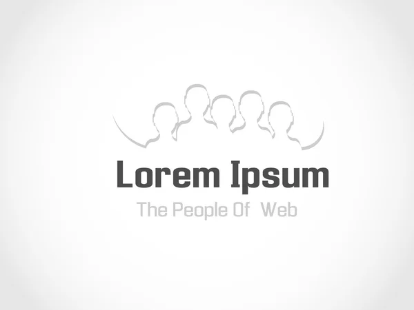 Arabirim logo şablonu insan modern kavram Internet web için — Stok Vektör