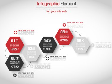 Modern origami iş stil seçenekleri banner web sitesi kırmızı