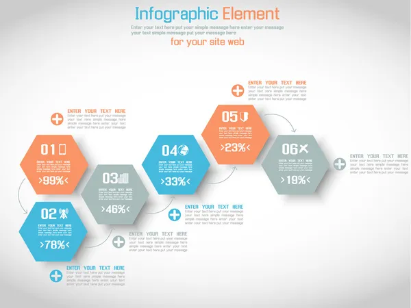 Modern origami iş stil seçenekleri banner web sitesi mavi turuncu — Stok Vektör